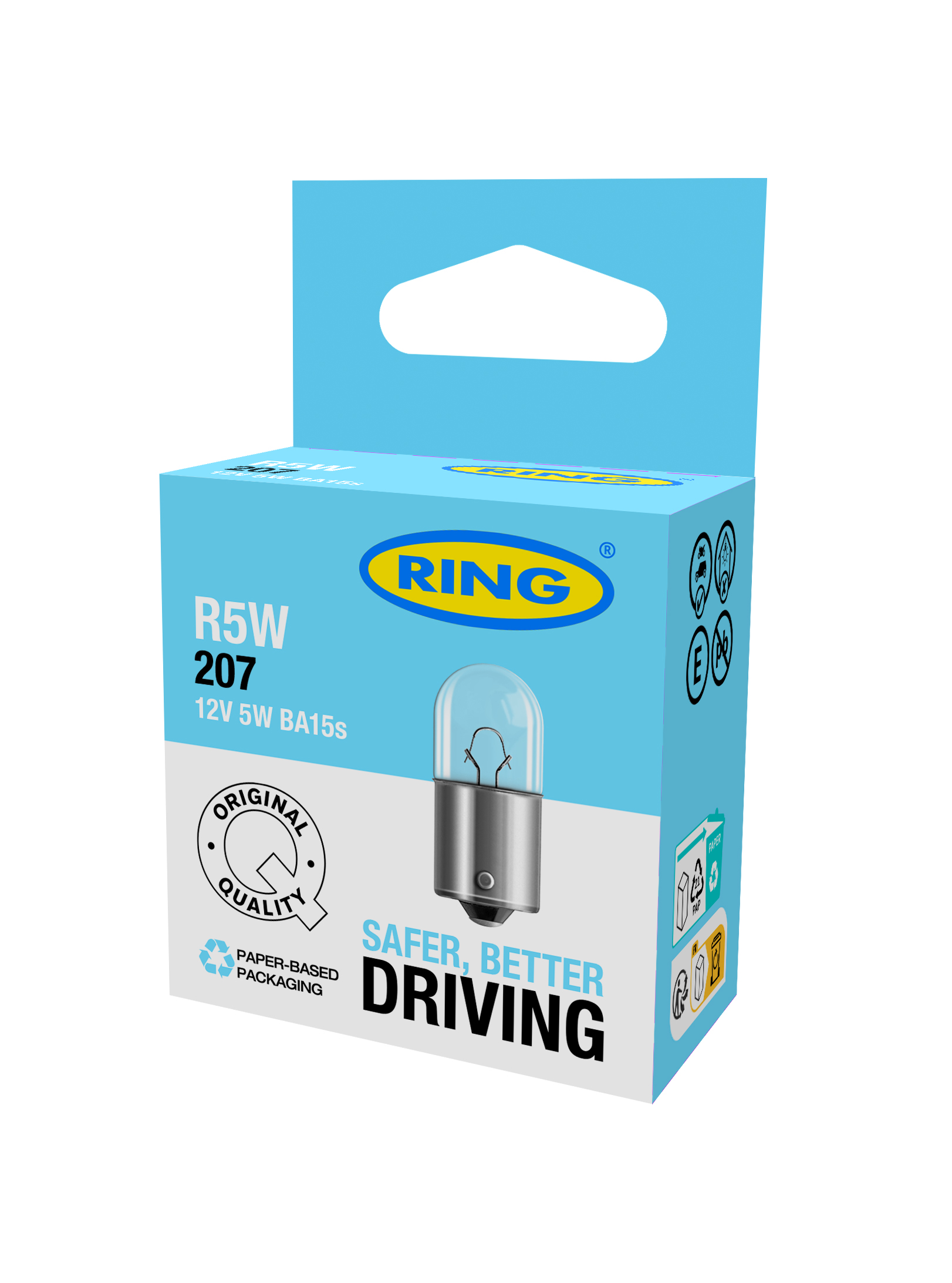 12V 5W BA15s R5W 2tk BLISTER RING RW207
