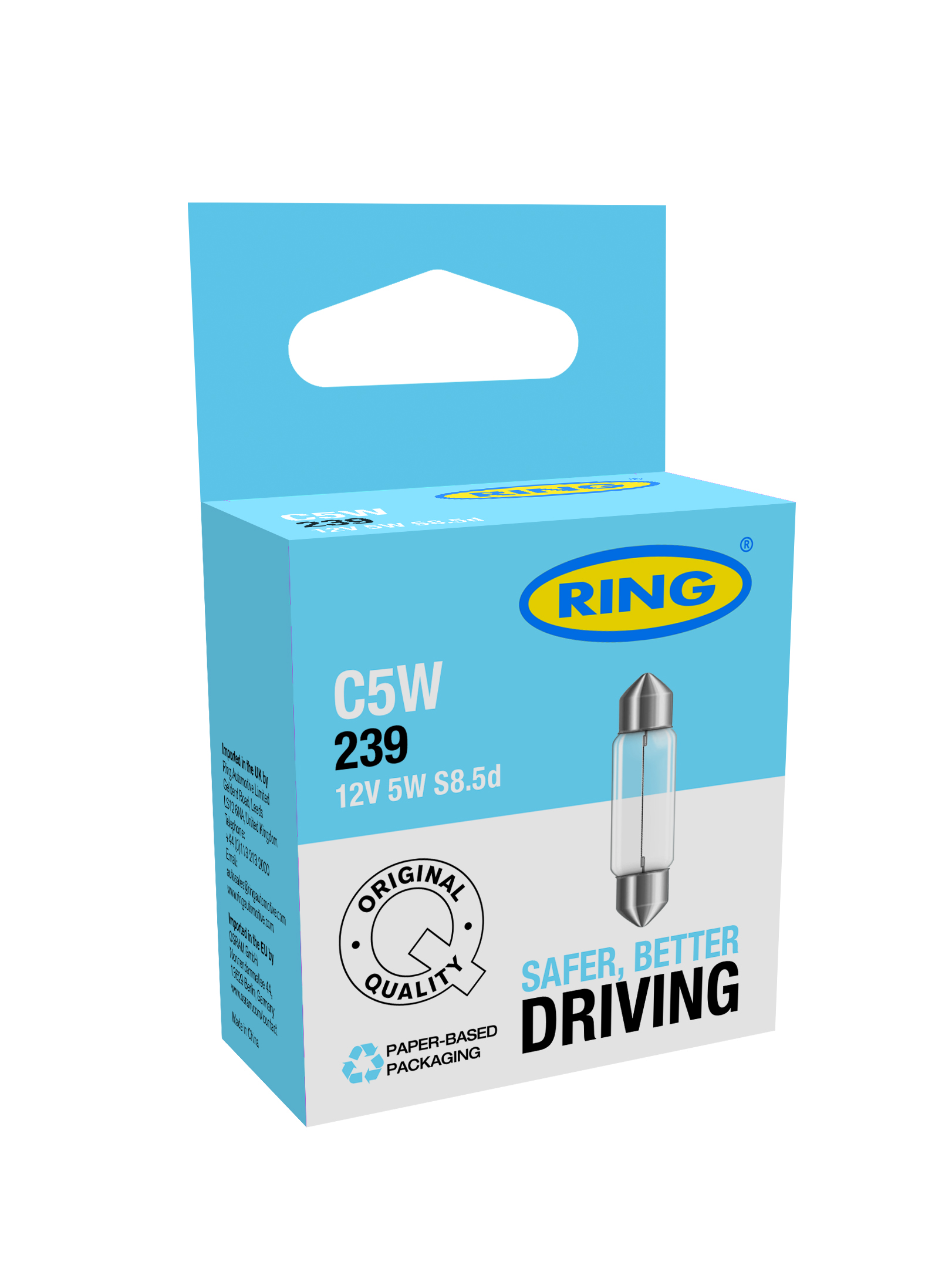 12V 5W C5W 2tk BLISTER RING RW239 - Pilt 3