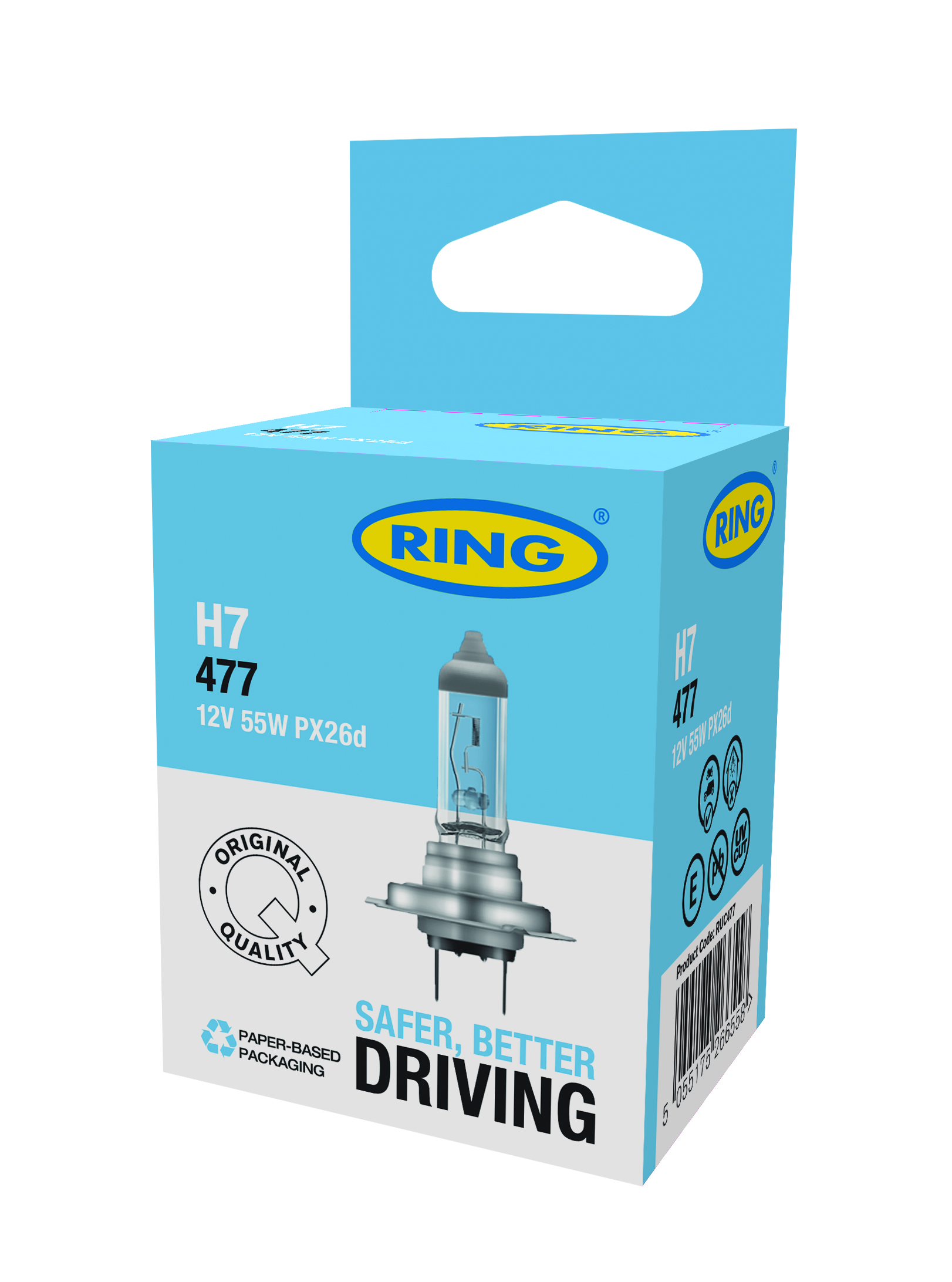 12V 55W H7 BLISTER RING RU477