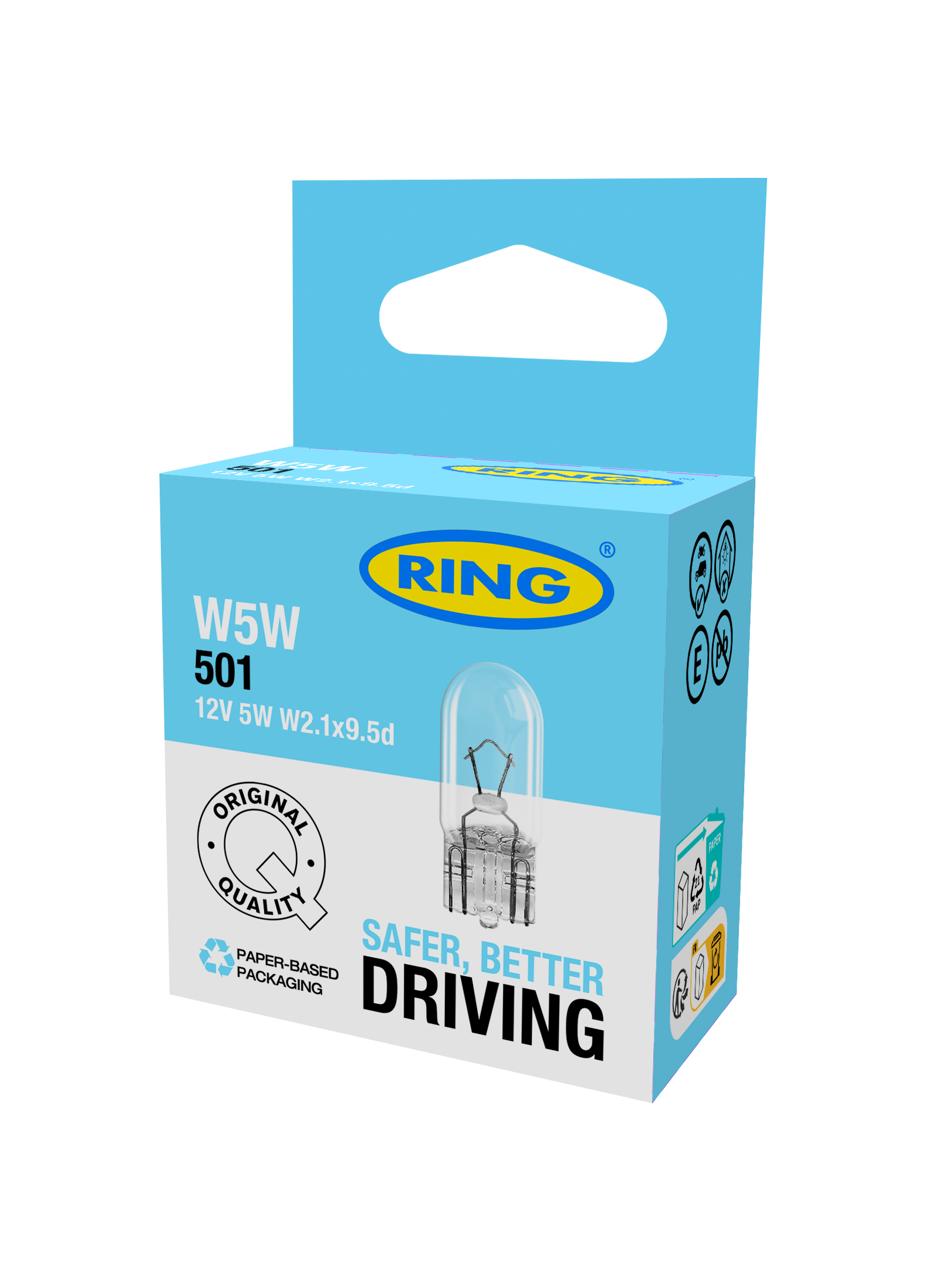 12V 5W W5W T10 2tk BLISTER RING RW501