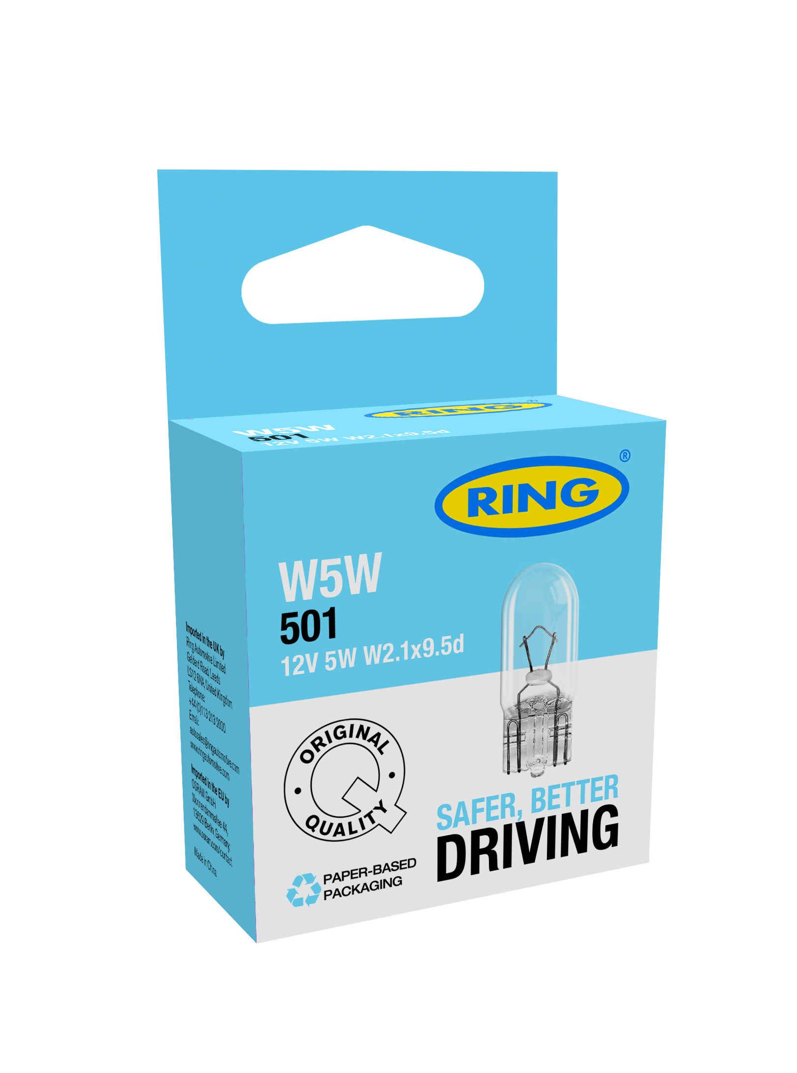12V 5W W5W T10 2tk BLISTER RING RW501 - Pilt 3