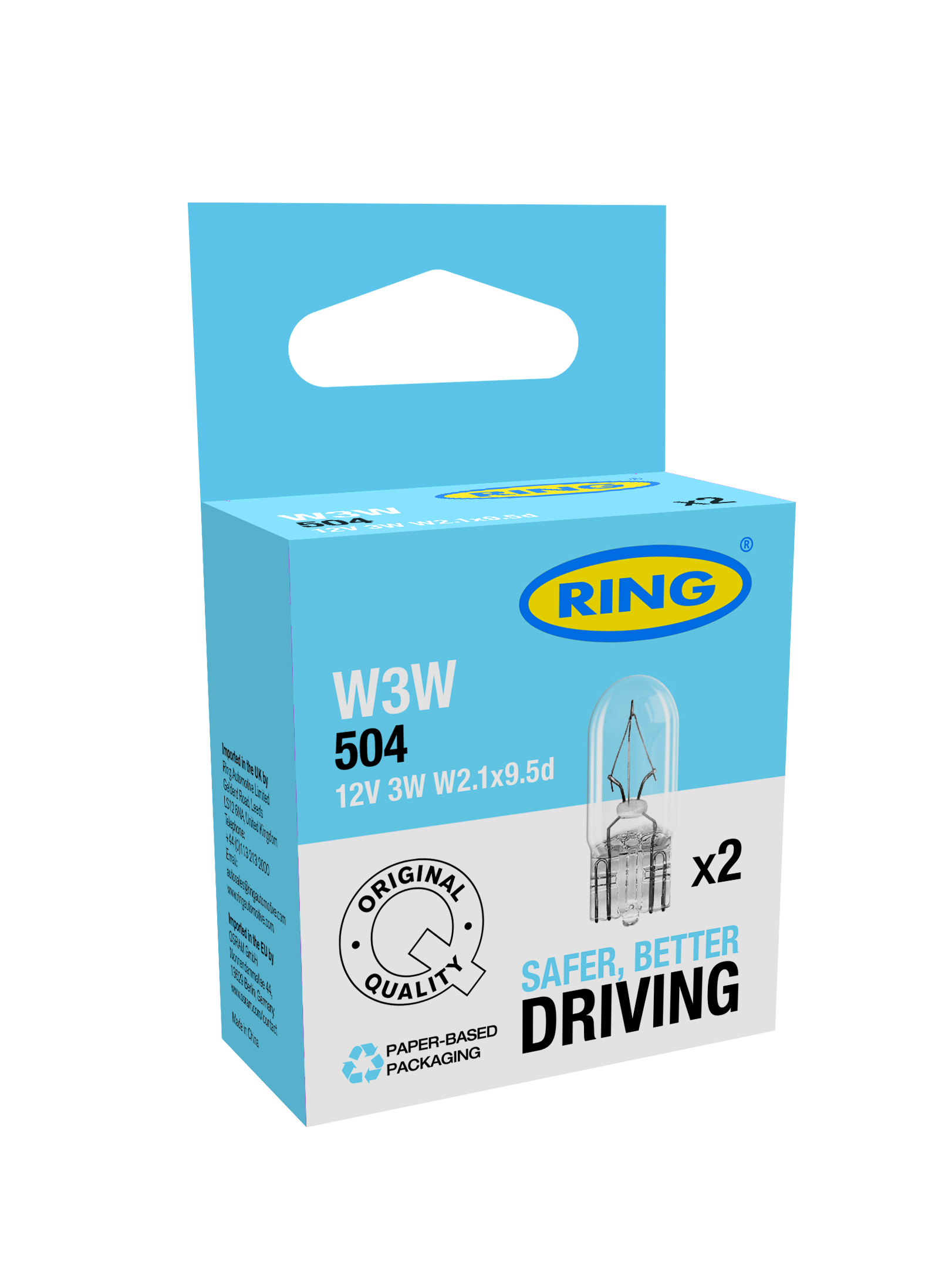 12V 3W W3W T10 2tk BLISTER RING RW504 - Pilt 3