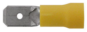 Juhtmeotsik lapik kollane 6,3x0,8mm isane 100tk 81276GD-840