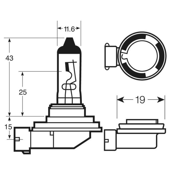12V 55W H11 X5  RING R711 - Image 2