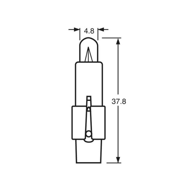 12V 1,2W SG8-5,5d BLACK R509TPBK - Image 2