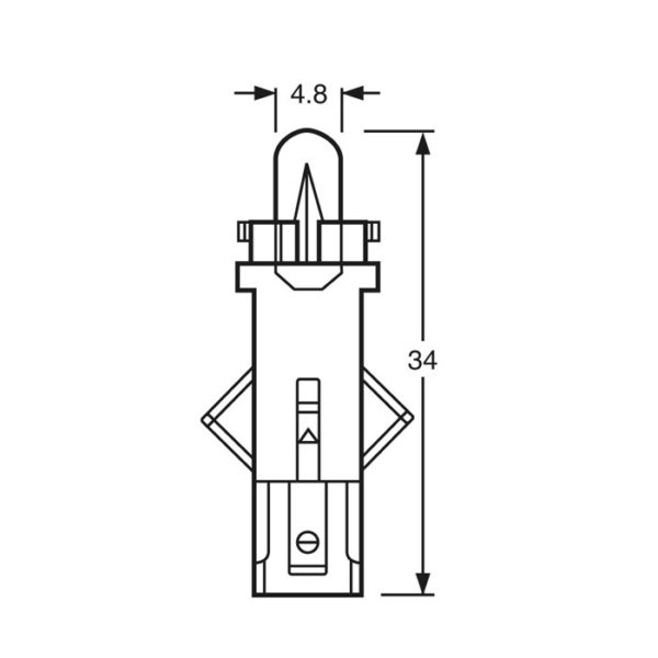 12V 1,2W BG8,5-5,5d BLACK R509TLBK - Image 2