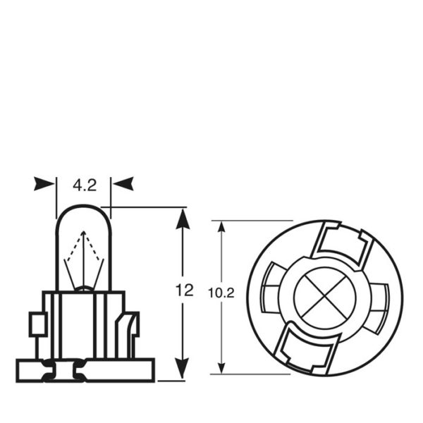12V 1,2W T-1/4NW R509TDBK - Image 2