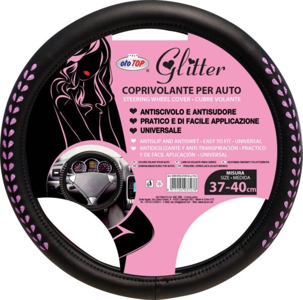 Roolikate  "Glitter rosa" 37-40cm Ototop 0005395LD100