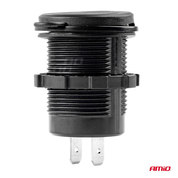 Veekindel pesa USB+USB-C 12/24 3,0A 37mm Amio 02858 - Image 3