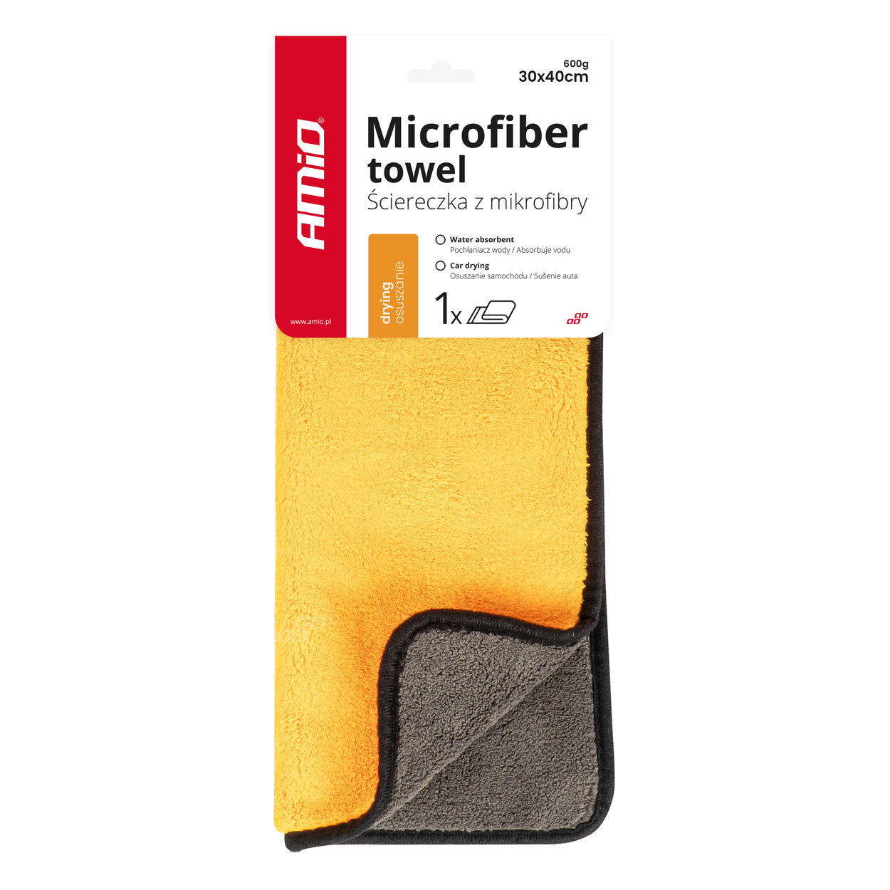 poleerimislapp mikrofiiber 30x40cm 600g sqm amio 0286 hasmar auto