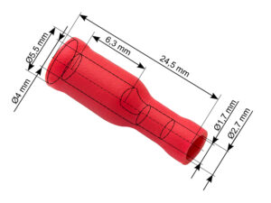 juhtmeotsik 40 245 mm pesa 100tk punane 43-048