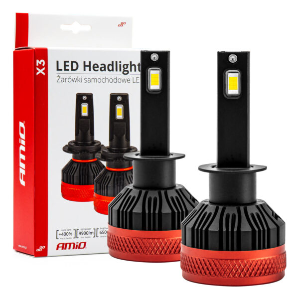 led esitule pirnid h1 90w x3 series canbus amio 02977