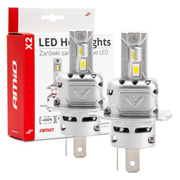 led esitule pirnid h4 72w x2 series canbus mini amio 02972