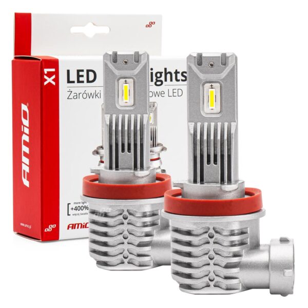 led esitule pirnid h8 h9 h11 44w x1 series mini amio 02967