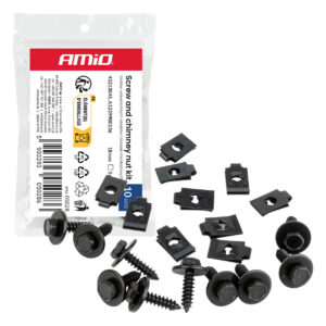 kruvide ja kinnitusklambrite komplekt 18mm⌀ 5mm 10tk amio 05028 hasmar auto