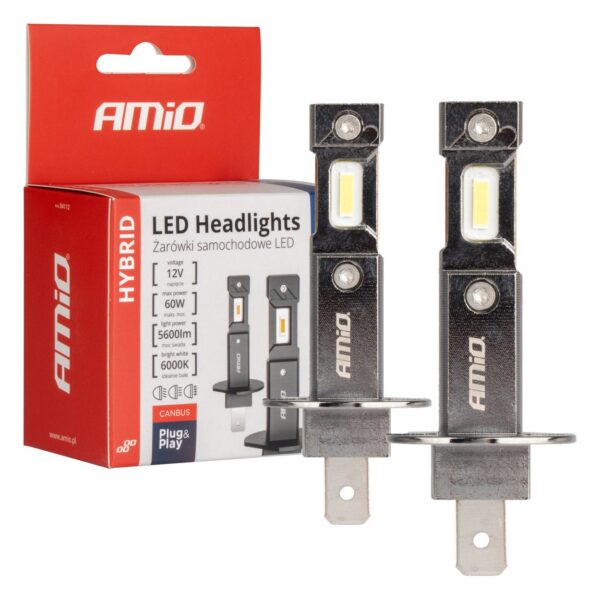 led esituled hübriidseeria h1 6000k canbus 60w amio 04112 hasmar auto