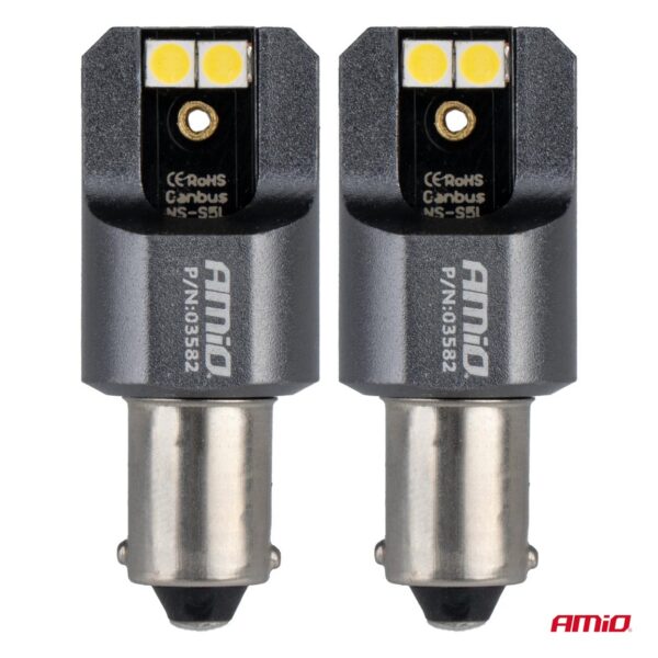 LED BA9S 12/24V 4x3030 SMD  CANBUSPRO Amio 03582 - Image 2