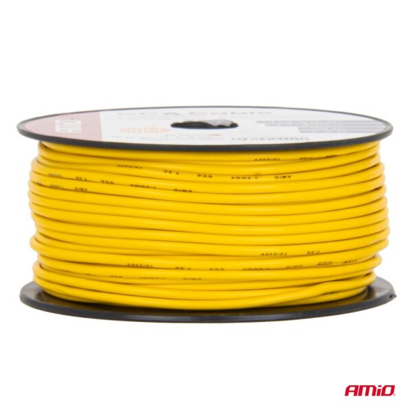 Kaabel kollane CCA 1x1,5mm2 50m 7,5A 12/230V Amio 04449 - Image 3