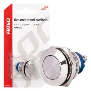lüliti terasest sisse-välja 19mm 5a 12/230v amio 04474 hasmar auto