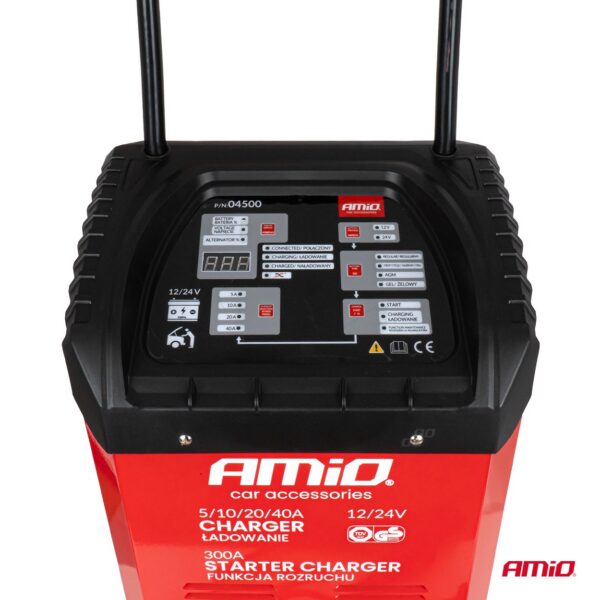Akulaadija käivitusabiga max.40A,12V/24V, käivitusvool 300A Amio 04500 - Image 4