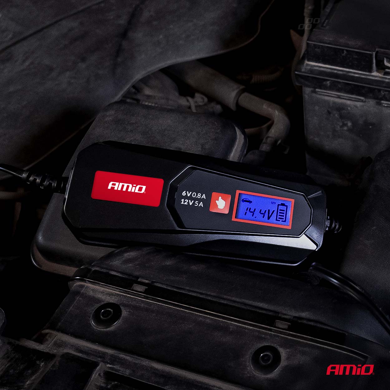 Digitaalne akulaadija pliihappega akudele LFP MAX 5A 6/12V Amio 04522 - Image 3