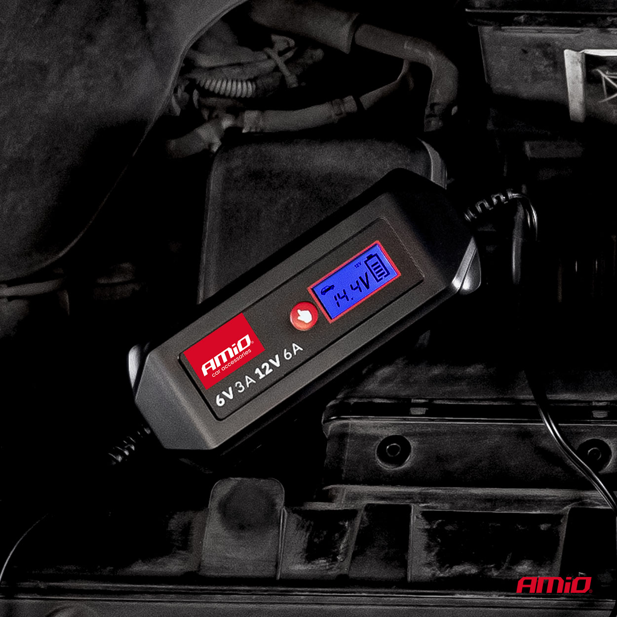 Digitaalne akulaadija STD GEL AGM WET MAX 6A 6/12V Amio 04524 - Image 3