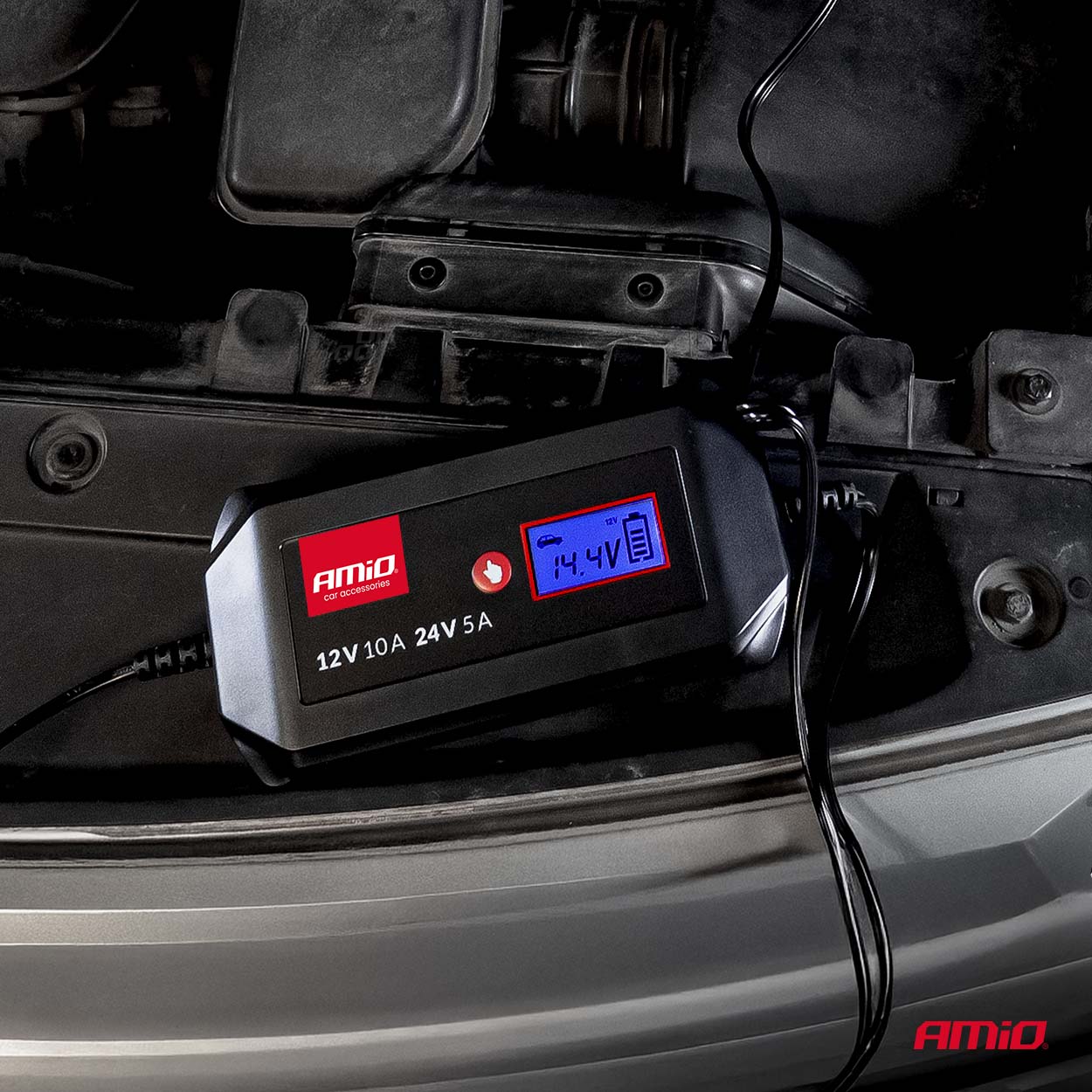 Digitaalne akulaadija STD GEL AGM WET MAX 10A 12/24V Amio 04525 - Image 3