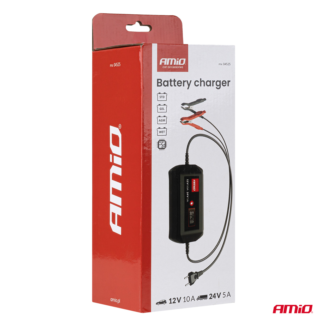 Digitaalne akulaadija STD GEL AGM WET MAX 10A 12/24V Amio 04525 - Image 6