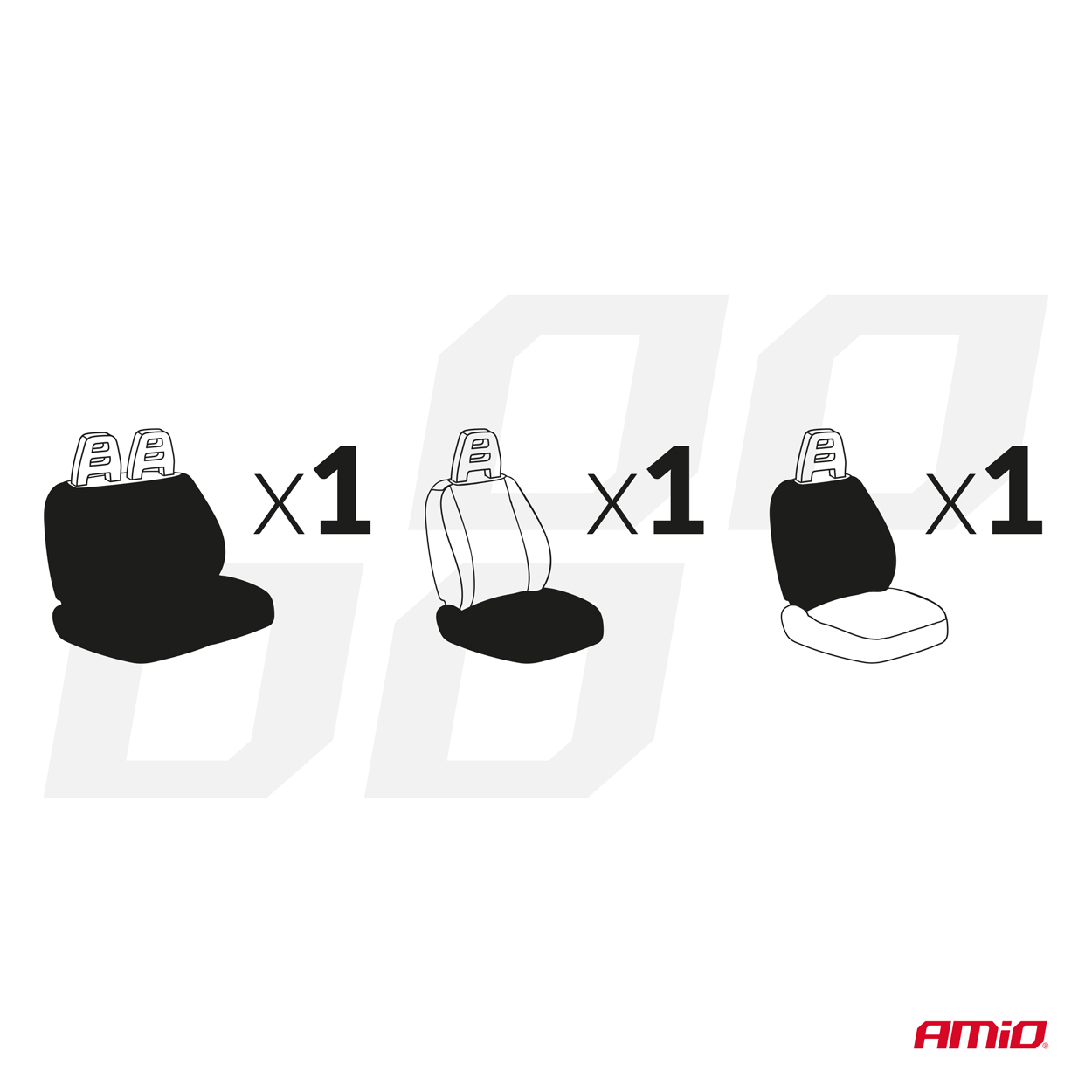 Universaalne kaubiku istmekatte komplekt SC-01 Amio 04601 - Image 4