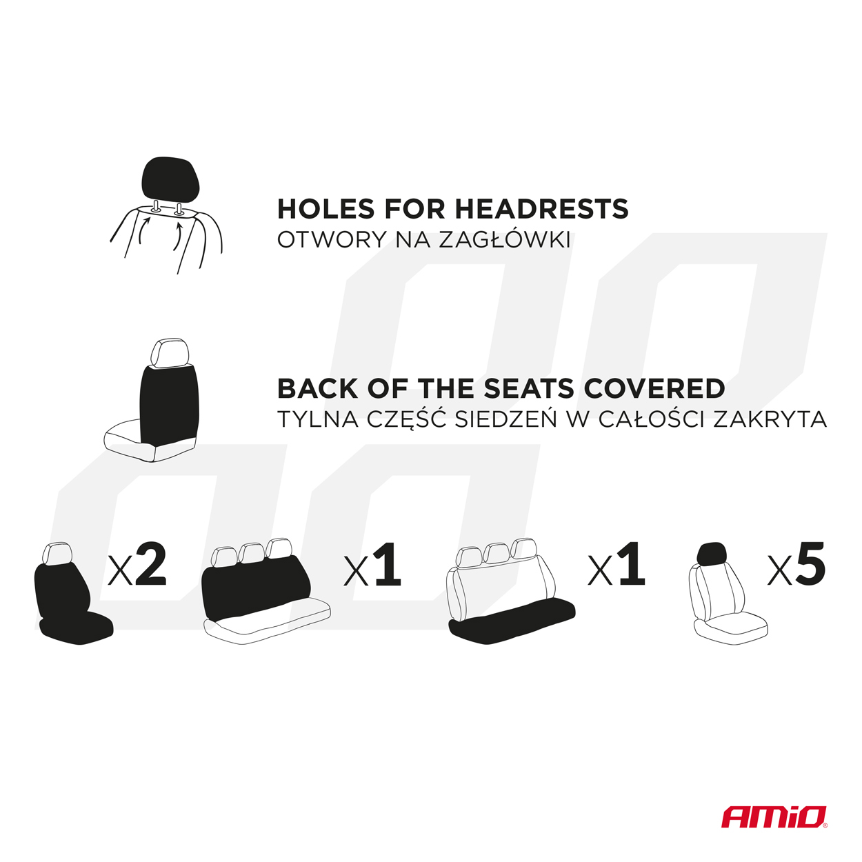 Universaalne istmekatete komplekt SC-03 Amio 04603 - Image 4