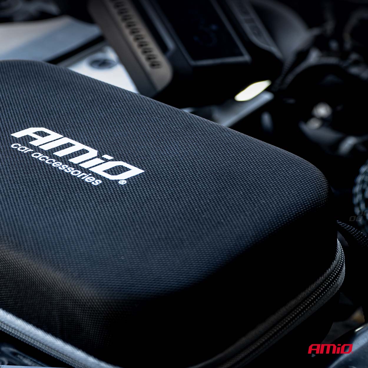 Kaasaskantav 4-in-1 käivitusabi/LED/õhukompressor/akupank 12V 12Ah 1600A Amio 04677 - Image 4