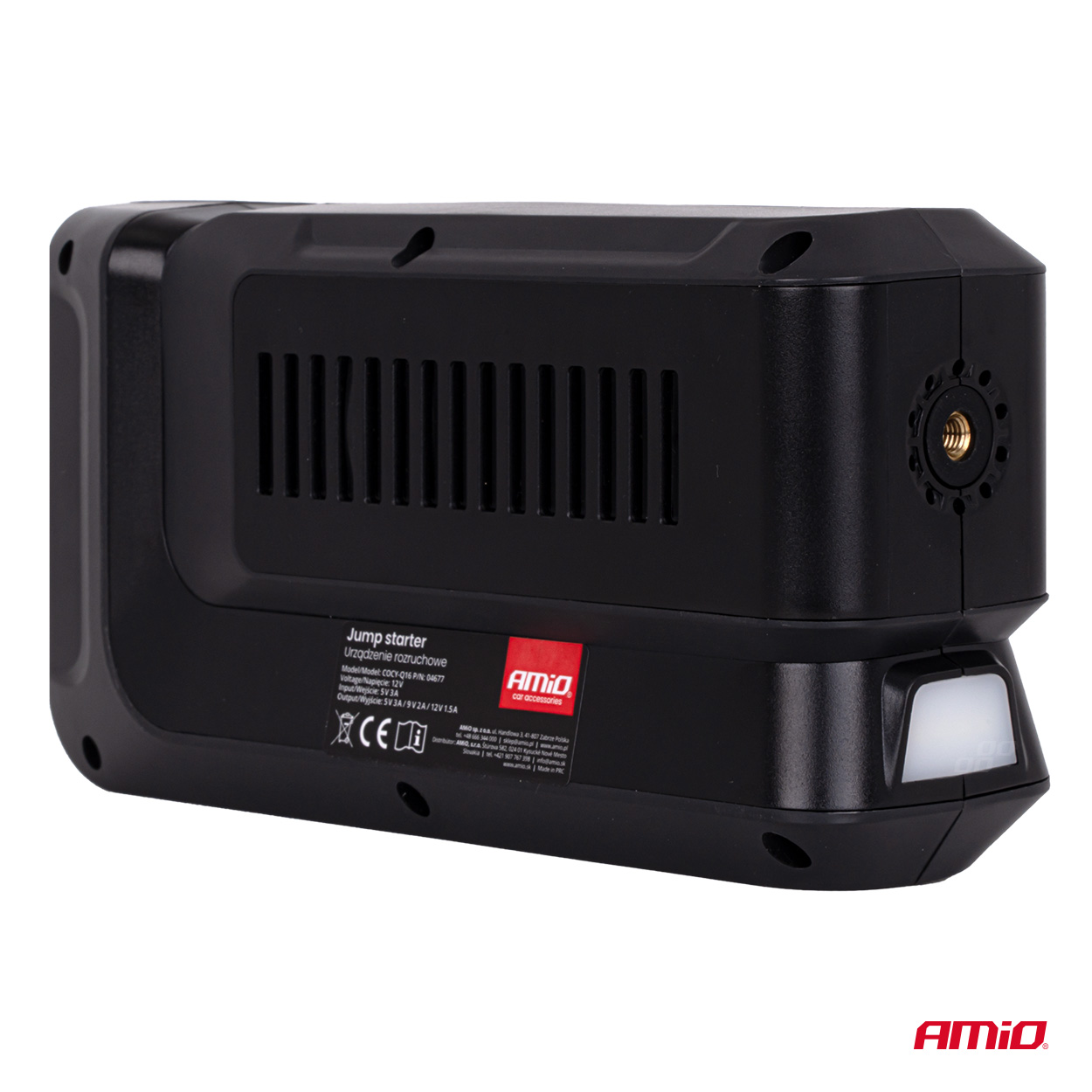 Kaasaskantav 4-in-1 käivitusabi/LED/õhukompressor/akupank 12V 12Ah 1600A Amio 04677 - Image 12