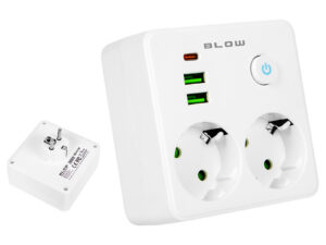 jaotur 2x230v pesa 2xusb usb-c valge- blow 98-611 hasmar auto