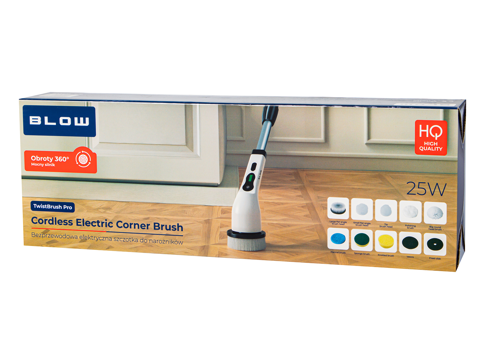 Akutoitel elektriline pöörlev hari + 9 erinevat vahetuspead Blow 44-820 - Image 8