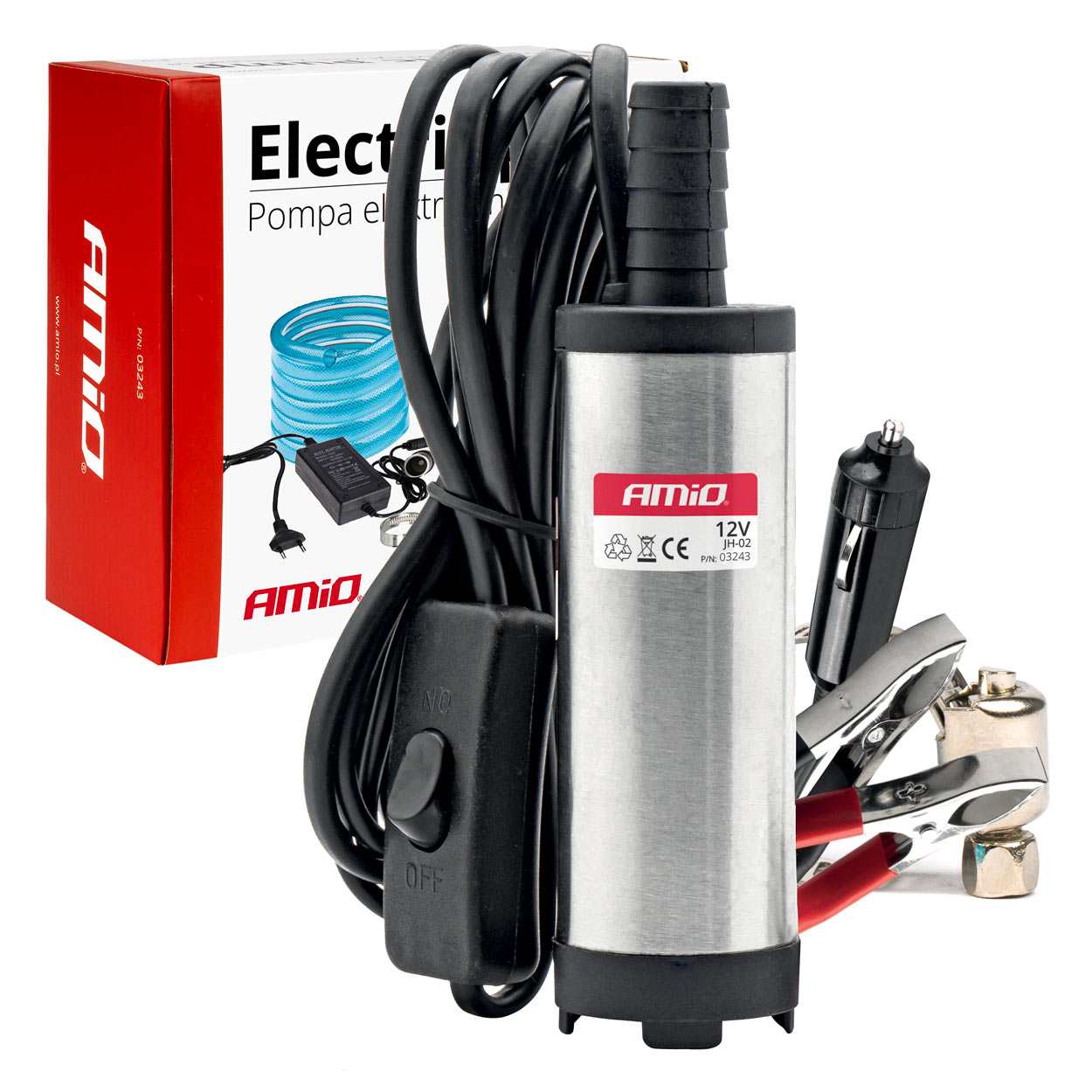 elektriline diiselpump 12v 230v sukeldatav o-38mm voolikuga amio 03243 hasmar auto