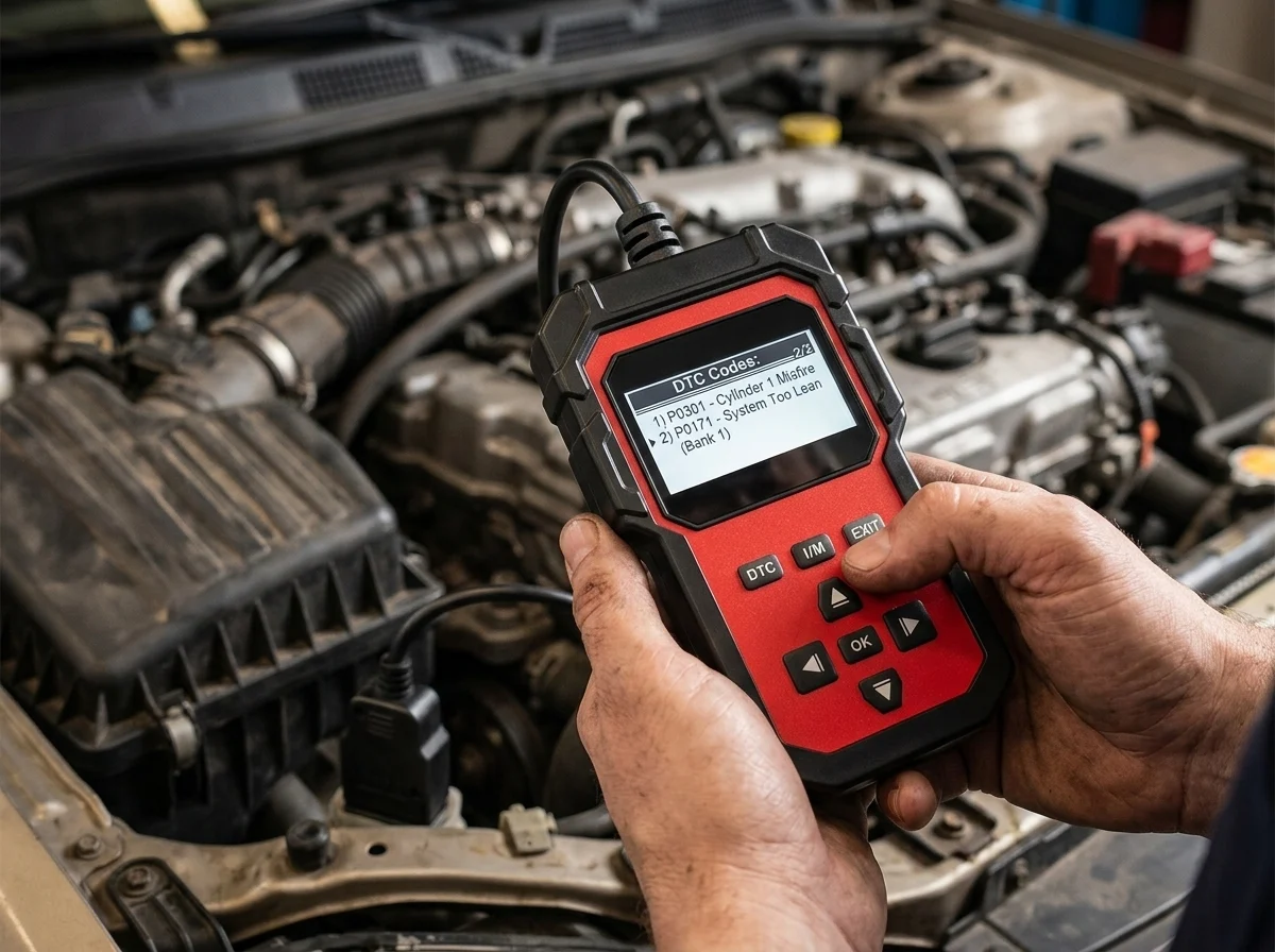 Veakoodid diagnostikaseadme ekraanil