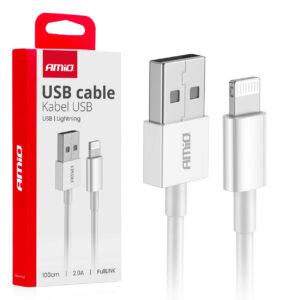 usb a laadimiskaabel lightning iphone 2a 100cm fulllink amio 03895hasmar auto