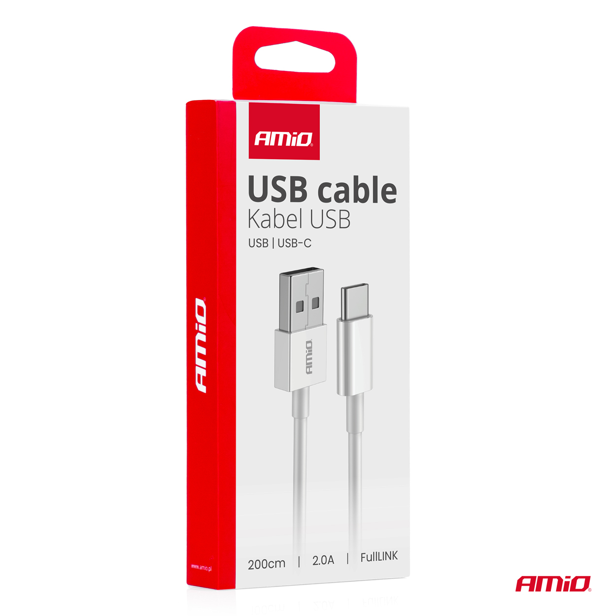 USB-C-kaabel 2A 200cm FullLINK Amio 03894 - Image 3