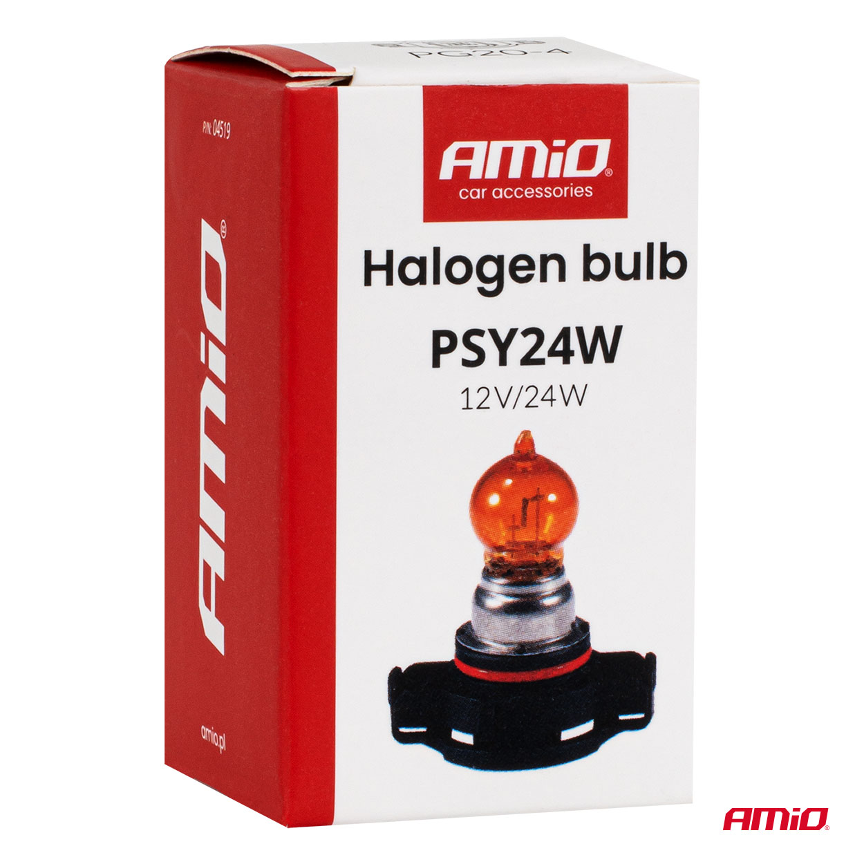 Halogeenpirn PSY24W 12V 24W PG20-4 AMBER Amio 04519 - Image 5