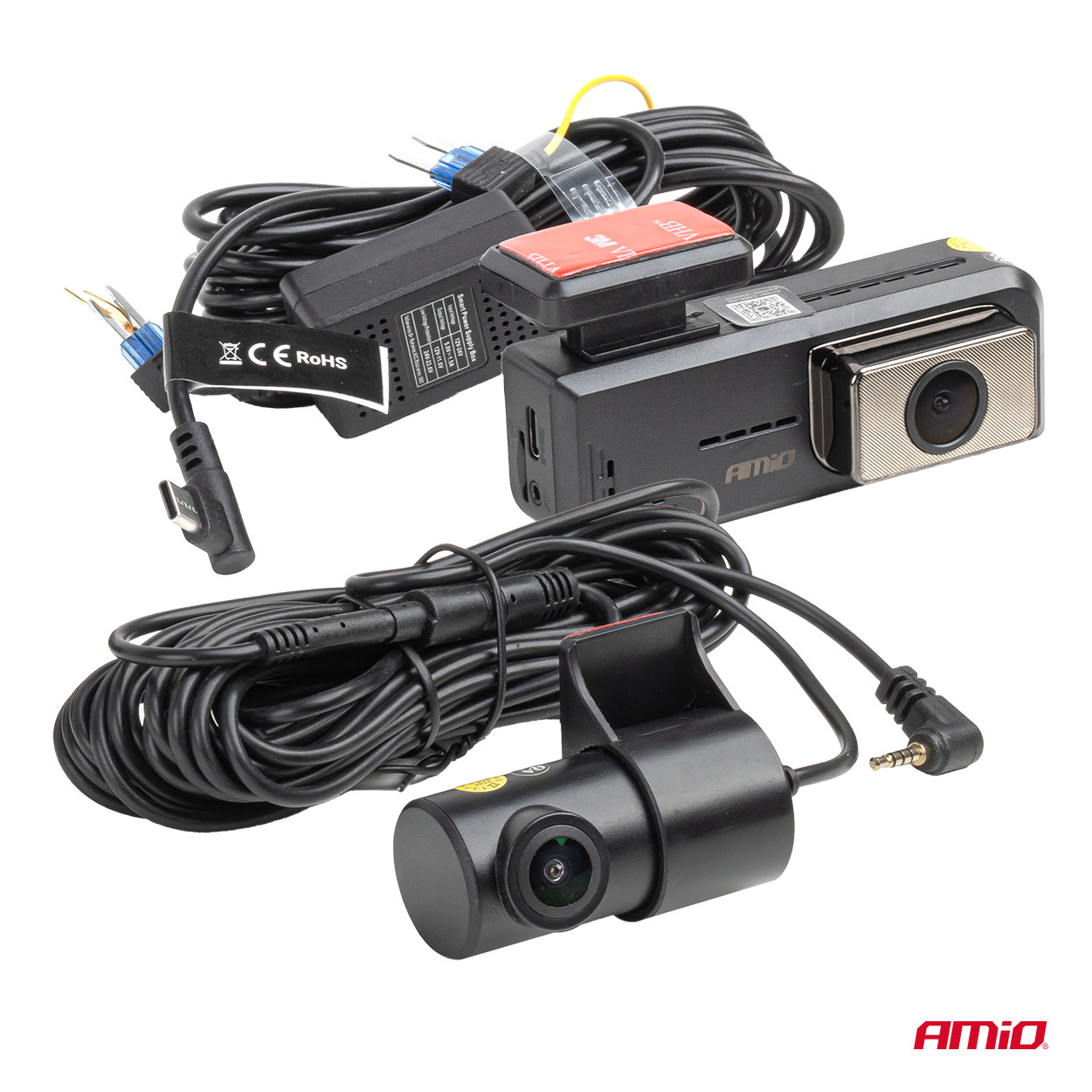 Kaamera-videosalvesti eesmine ja tagumine 2K+1K WLAN 512GB WIFI Full HD Amio 04800 - Image 2
