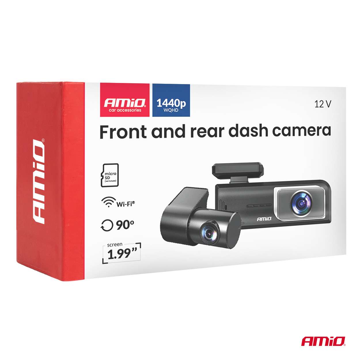 Kaamera-videosalvesti eesmine ja tagumine 2K+1K WLAN 512GB WIFI Full HD Amio 04800 - Image 7