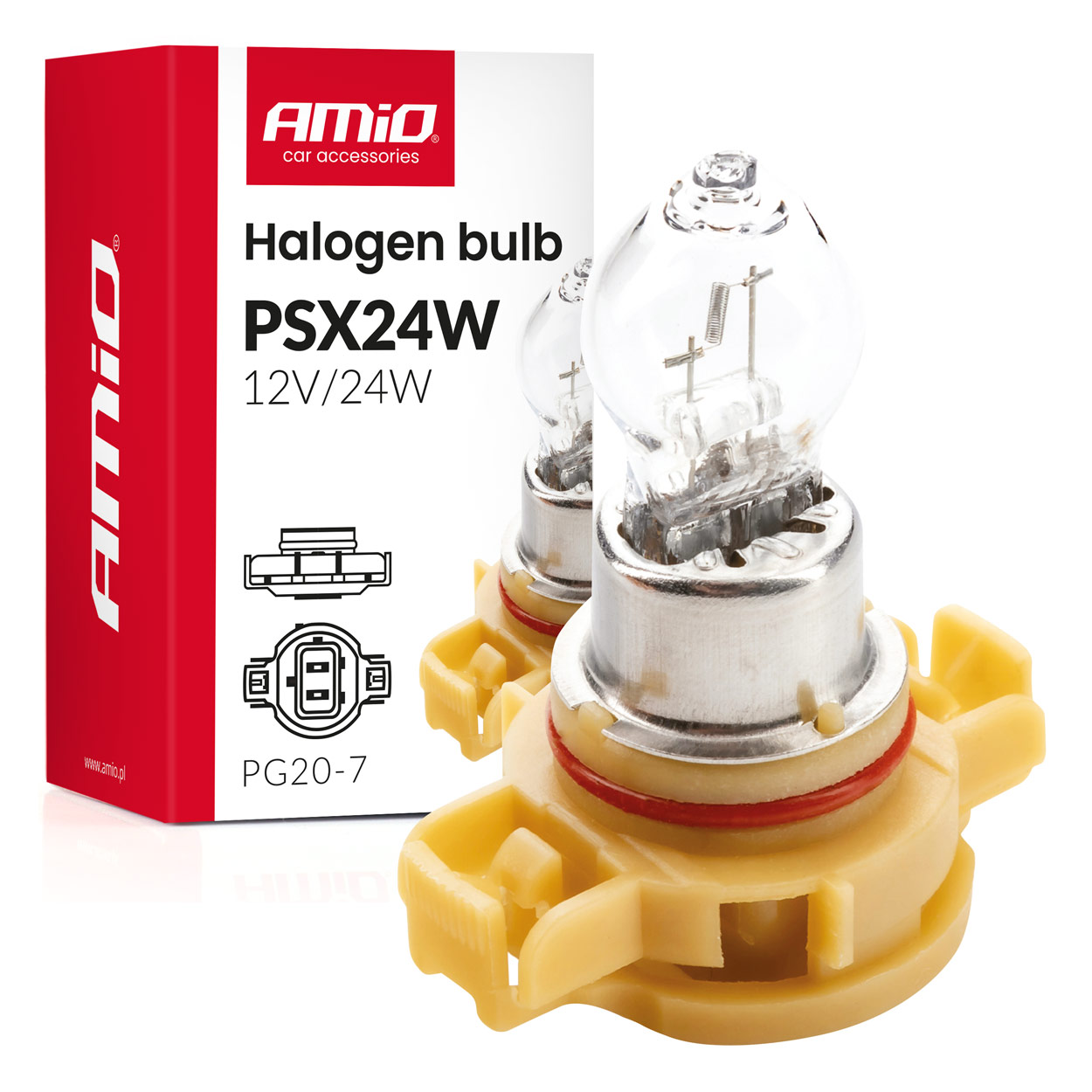 halogeenpirn psx24w pg20-7 12v 24w 1tk amio 04411 hasmar auto