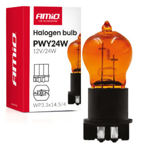 halogeenpirn pwy24w wp3,3x14,5-4 amber 12v 24w amio 04410 hasmar auto