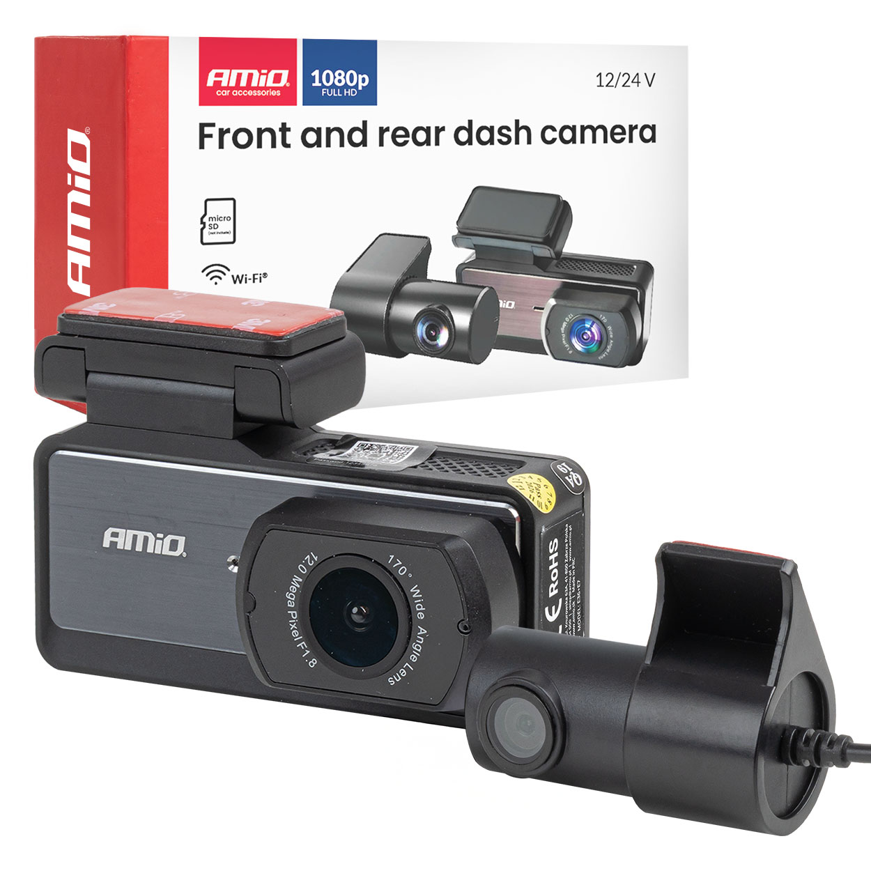 kaamera videosalvesti eesmine ja tagumine 1k wlan 256gb wifi full hd amio 04799 hasmar auto