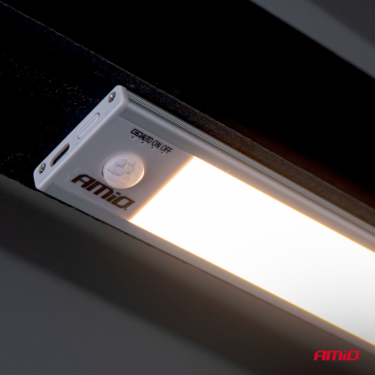 LED-lamp laetav liikumisanduriga 1.2W 1000mAh USB-C 23cm Amio 04893 - Image 3