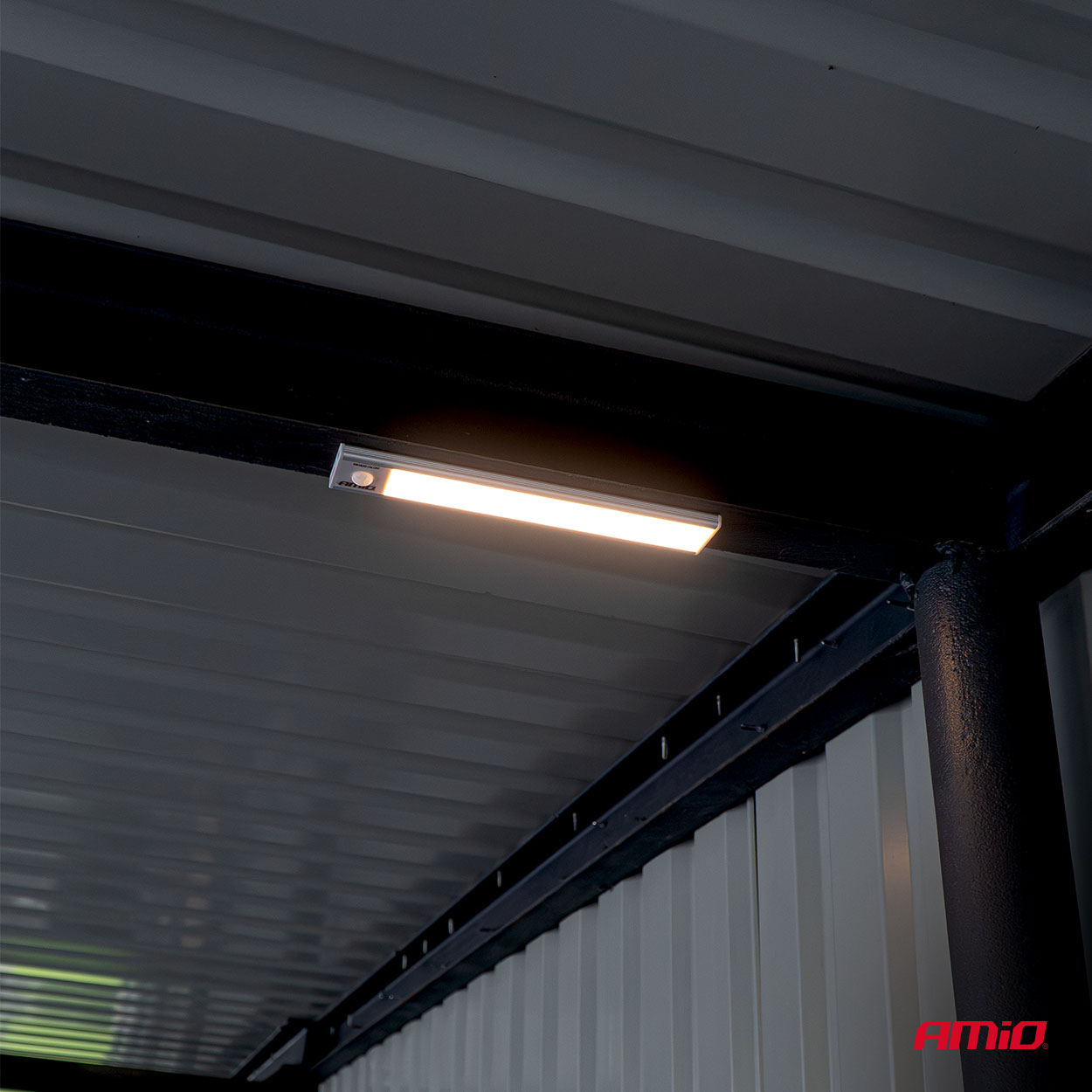 LED-lamp laetav liikumisanduriga 1.2W 1000mAh USB-C 23cm Amio 04893 - Image 4
