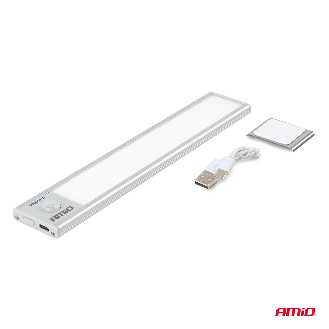 LED-lamp laetav liikumisanduriga 1.2W 1000mAh USB-C 23cm Amio 04893 - Image 6