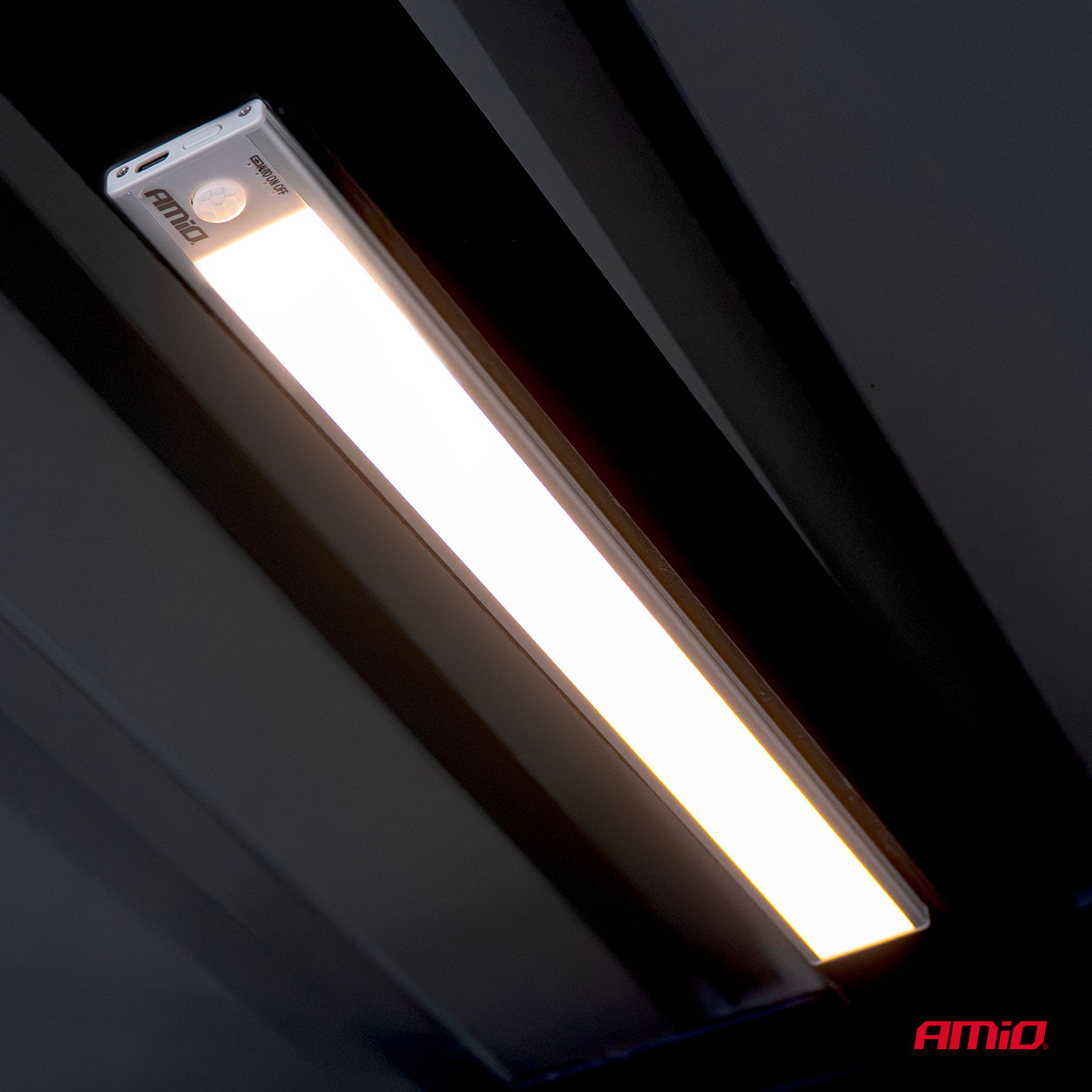 LED-lamp laetav liikumisanduriga 2W 1500mAh USB-C 40cm Amio 04894 - Image 2