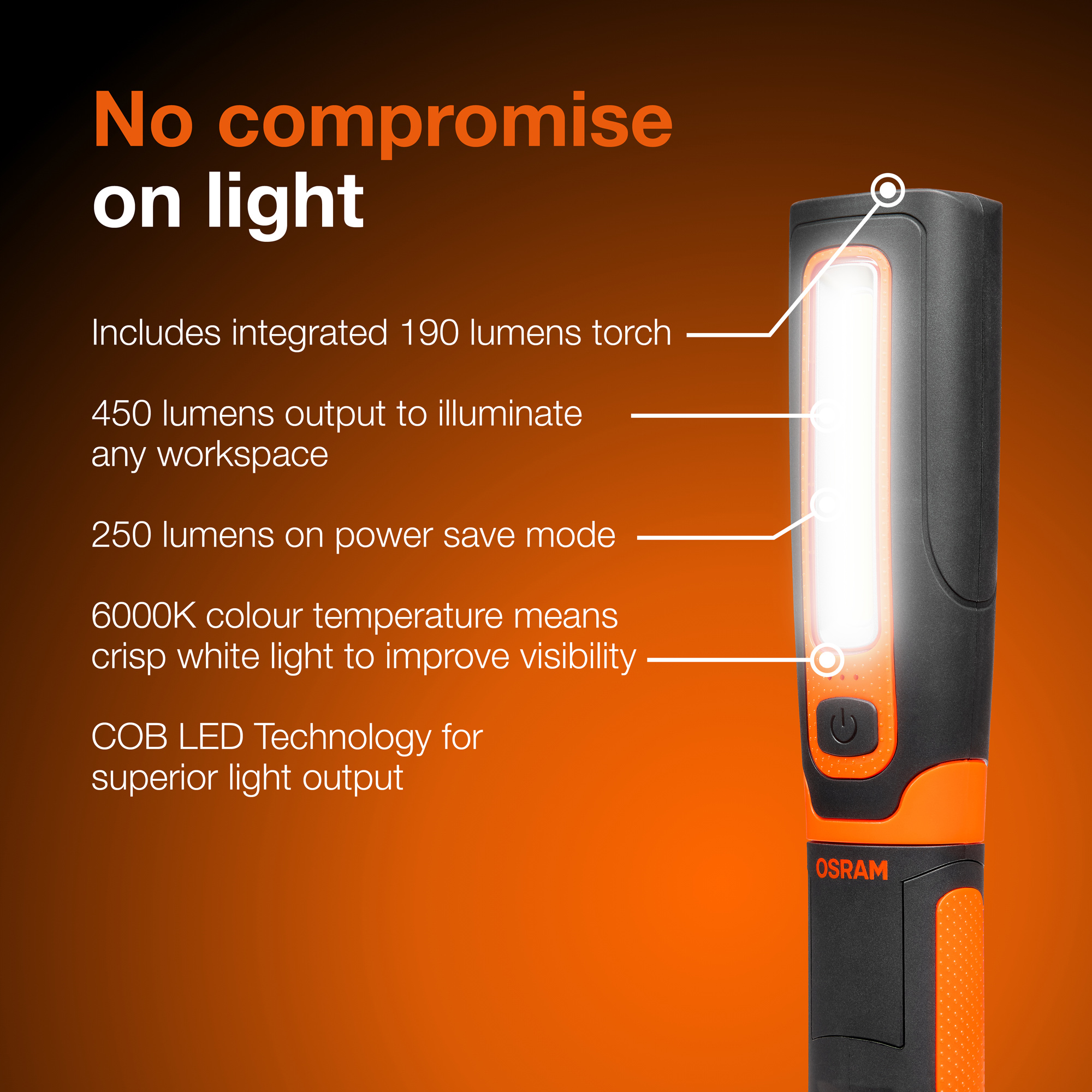 Töövalgusti LEDinspect® TWIST 450 Osram LEDIL412C - Image 2