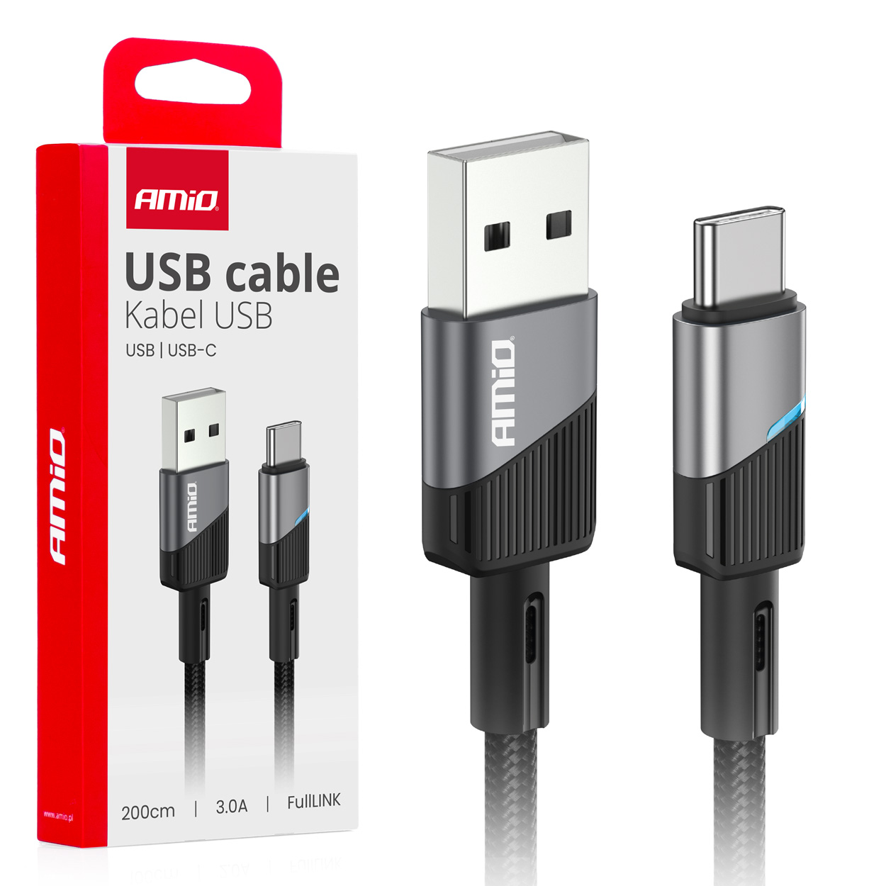 usb-c kaabel 3a 200cm fulllink amio 03924 hasmar auto